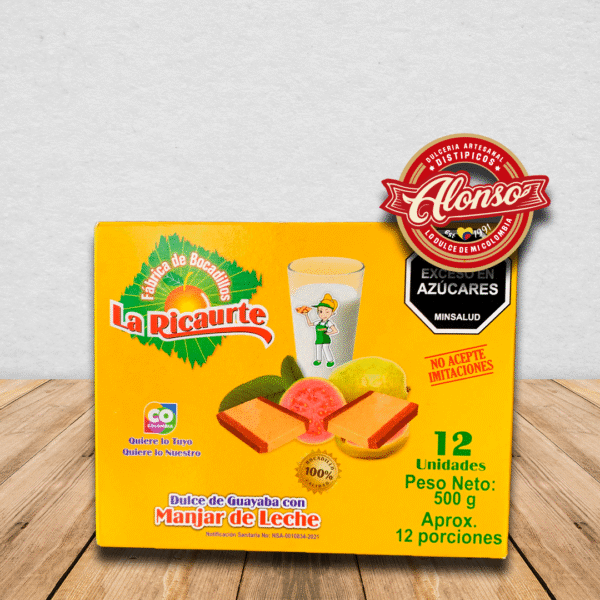 Bocadillo de Guayaba con Manjar de Leche x 12 – La Ricaurte