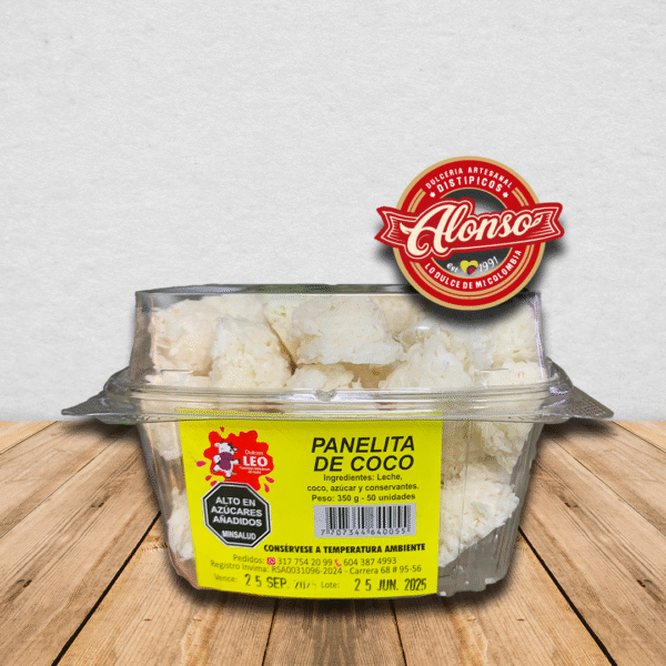 Panelitas de coco Blanca x 50 - Dulces Leo