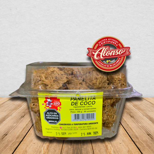 Panelitas de coco negra x 50 - Dulces Leo